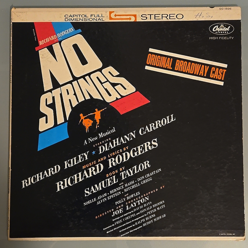 No Strings Original Broadway Cast SO 1695 LP Vinyl 1962